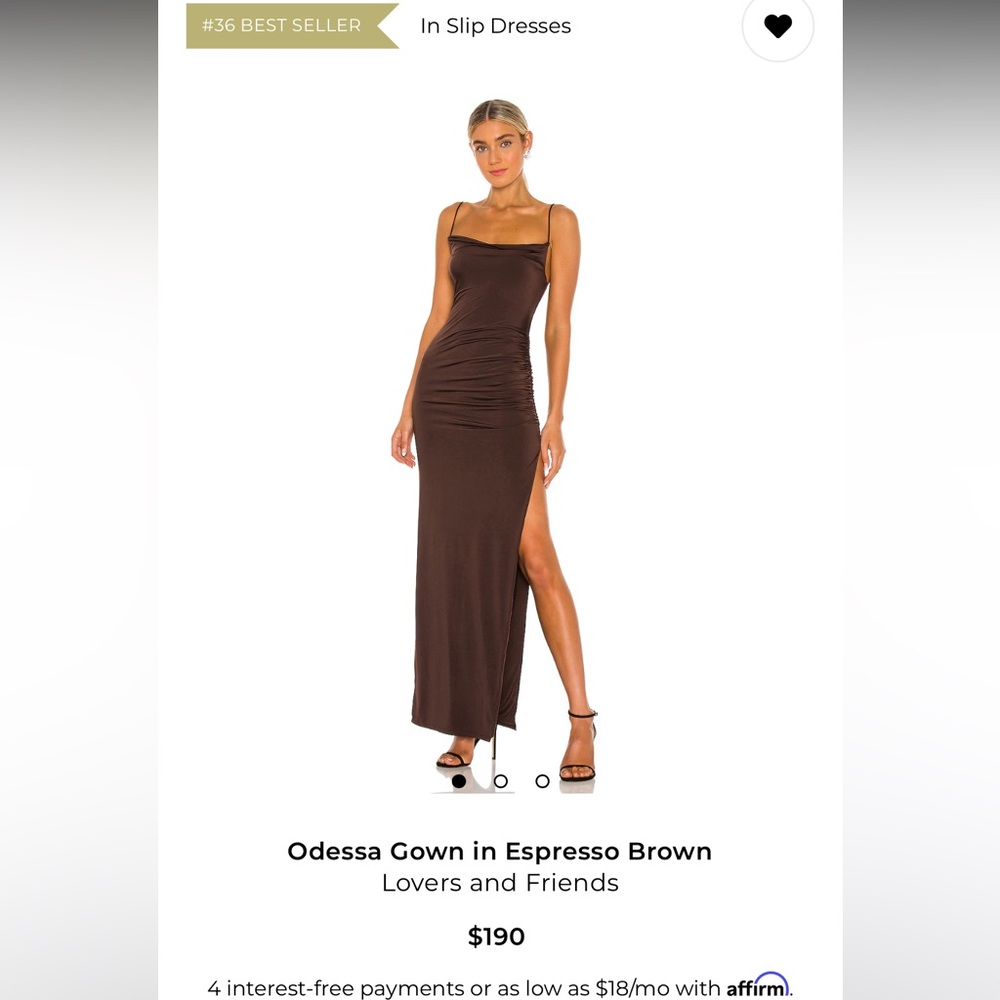 Lovers + Friends Maxi Dress in Deep Brown